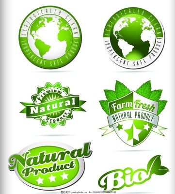 復古綠色標貼 環保